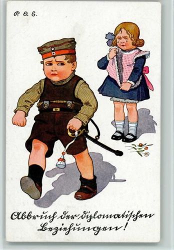 Serie 334-1 Kinder in Uniform - Abschied Engelhard, P.O. / POE