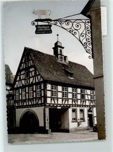 69198 W6905 Schriesheim FOTO KEINE AK Rathaus Gasthaus zum goldenen Ochsen