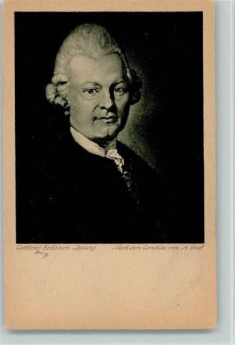 Gemälde von Graff , Bildnisse deutscher Dichter Lessing