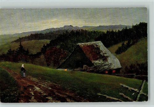 Serie I Nr. 6 Künstlerpostkarten aus dem Schwarzwald -Schwarzwaldhaus
