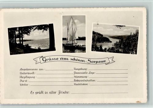 Langscheid Sorpesee Segelschiff 3-Bildaufnahme