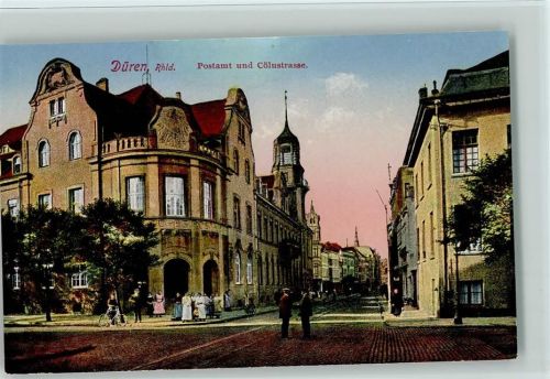 Düren Postamt und Cölnstraße