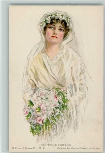 Brautmode american Girl Nr. 51 AK Fidler, P. Le M. Künstlerkarte