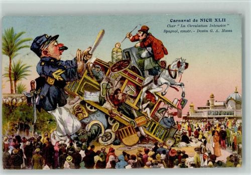Carneval de Nice XLII 1913 - Char Circulation Intensive Karneval