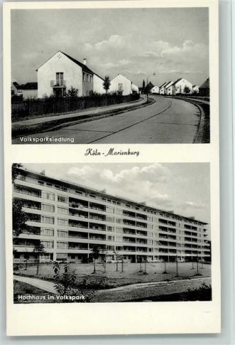 50667 W5000 Köln, Marienburg 202 - Volksparksiedlung Hochhaus 2-Bild-Aufnahme