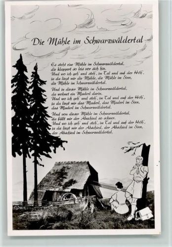 Liederkarte, Die Mühle im schwarzwäldertal GMT Verlag 425 B 284 SA