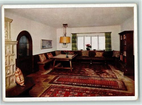 Obersalzberg Berghof Hitler Haus Wachenfeld Führer Kachelofen Verlag Heinrich Hoffmann Nr.468 Kissen WK II