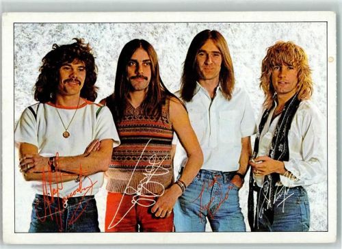 Status Quo Musikgruppe - Autogrammkarte der B. keine AK Rock / Pop