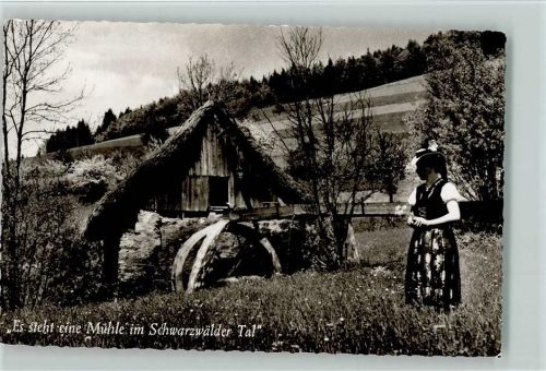 Wassermühle, Frau in Tracht 1950 Foto AK