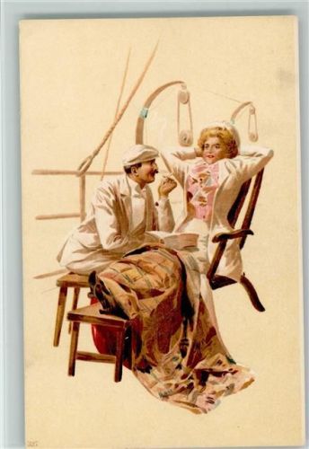 Nr. 327 Hegedüs-Geiger A. - Liebespaar auf dem Schiffsdeck, Buch lesen litho 1898 AK Hegedüs-Geiger, R. - H.G.R. Künstlerkarte