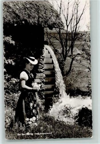 Trachten - Wassermühle ca 1965 AK Schwarzwaldmühle