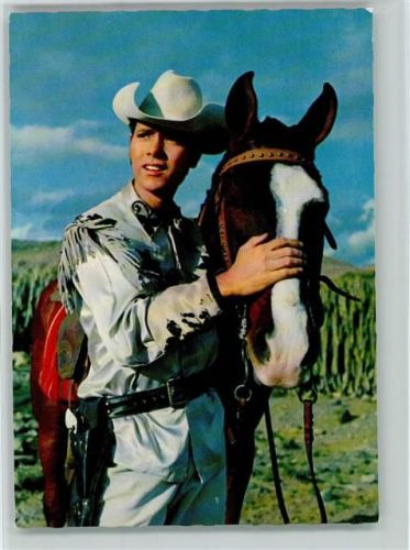 Cliff Richard ganz jung mit einem Pferd - ISV T 12 AK Rock / Pop