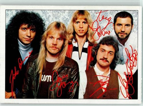 Styx Musikgruppe - Autogrammkarte der B. keine AK Rock / Pop