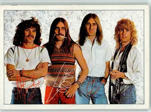 Status Quo - Musikgruppe - Autogrammkarte der B. keine AK Rock / Pop