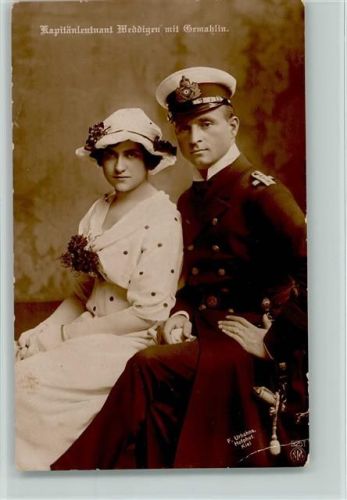 Weddigen mit Gemahlin Foto AK NPG 5251 AK