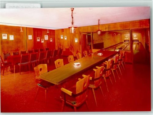 32689 W4925 Kalletal FOTO KEINE AK Niedermeiner-Hof Innenaufnahme Kegelbahn