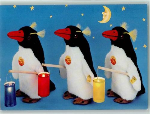 Nr. 674 Pinguine mit Laternen Steiff