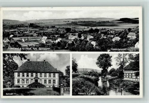 37133 W3403 Friedland , Kr Göttingen - Schloß Partie Leine 3-Bild-Aufnahme