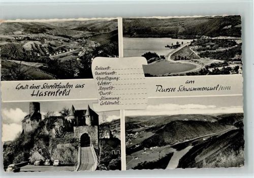 Hasenfeld Stausee Rursee Schwammenauel 4-Bildaufnahme