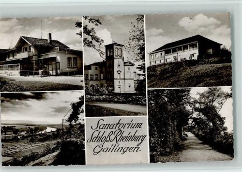 78262 W7704 Gailingen am Hochrhein - Sanatorium Schloß Rheinburg Mehrfachaufnahme