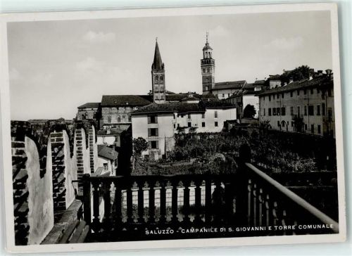 12037 Saluzzo - Campanile di S. Giovanni e torre comunale