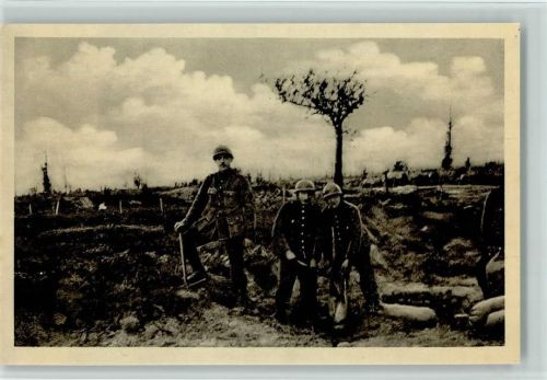 WK I - Soldaten bauen eien SchützengrabenI