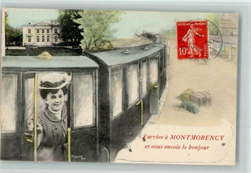 Montmorency Eisenbahn trifft ein - La Gare - Photo Legrand , gute Erhaltung