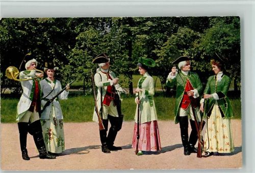 Jubelfeier 200jährig der Porzellan Manufaktur - Nr. 2 Jägergruppe aus der Zeit August III - Trachten