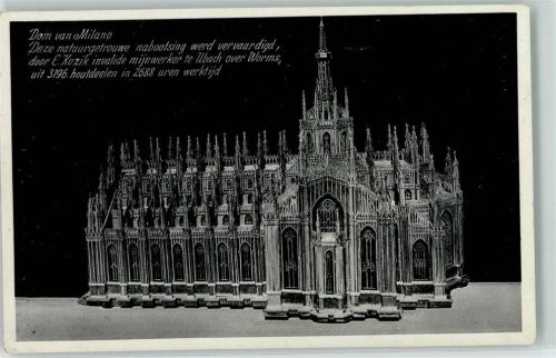 Mailand Holznachbau Dom van Milano Künstler aus Ubach over Worms Rekord