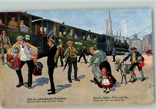 Schwäbische Eisenbahn , Serie 201 in 4 Bildern Bild 2 AK