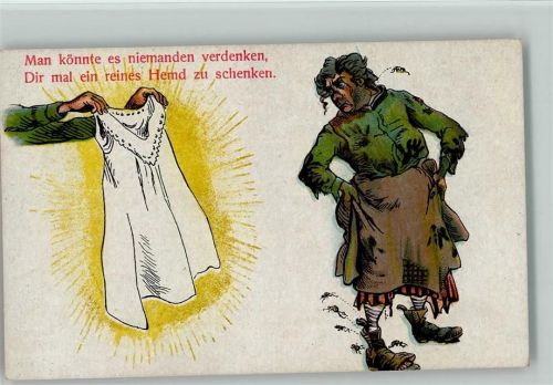 Bettlerin - Man könnte es niemanden verdenken, dir mal ein reines Hemd zu schenken Makaber