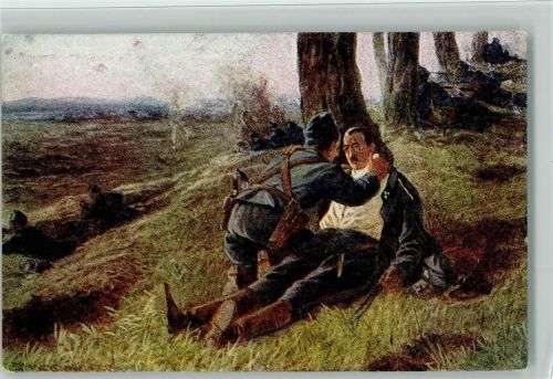 Helden des Roten Kreuzes Nr. 634 - Kriegskameradschaft gefallener Soldat Künstlerkarte