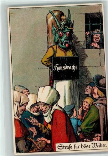 für böse Weiber Strafe Künstlerkarte