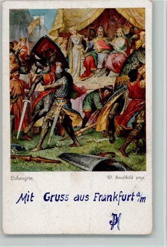 sign Hauschild , Lohengrin FPhG Nr. 4483 Serie 258 AK Nibelungensage