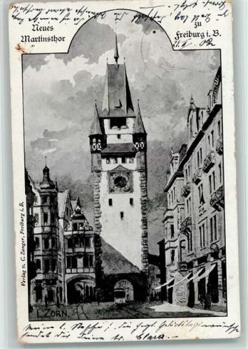 Freiburg Martinsthor 1902 AK