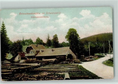 Holzschneidemühle - Sägemühle ca 1908 AK