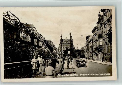 Barmen am Neuenweg , Straßenbahn Foto 1931 AK