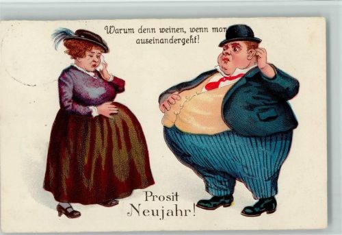 Neujahr - Warum denn weinen, wenn man auseinandergeht 1931 AK