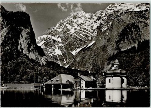 St. Bartholomä Riesenkarte Königsee mit Watzmann-Ostwand