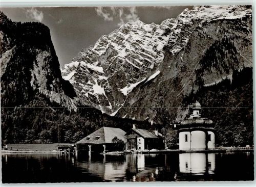 St. Bartholomä Riesenkarte Königsee mit Watzmann-Ostwand