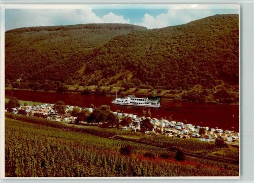 56829 W5593 Pommern , Mosel FOTO KEINE AK Luftaufnahme Campingplatz Schiff
