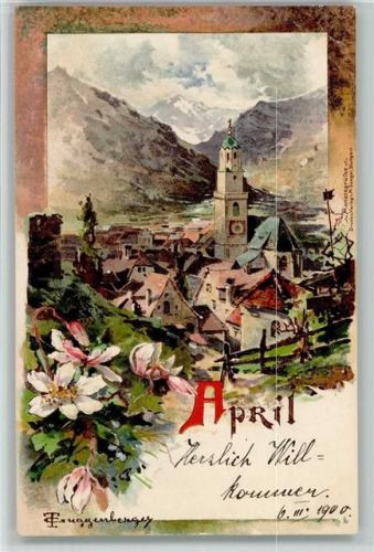 Serienkarten Monate - April 1900 AK