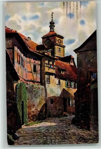 Rothenburg Sülzengäßle 1929 AK Nr. 848 Bodensee Verlag
