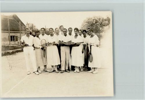 keine AK-Einteilung- Tennisgruppe Foto ca 1926 AK