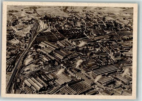 Essen Gußstahlfabrik vom Flugzeug aus ca 1938 AK