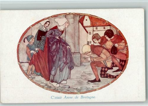C était Anne de Bretagne - Mittelalter, Holzschuhe Cramer, M. (Rie) Künstlerkarte