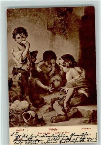 Kinder als Würfler - Gemälde von Murillo Würfeln