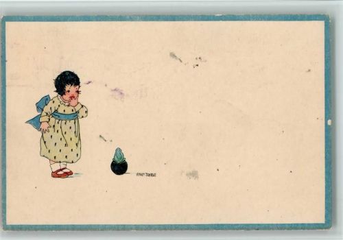 Serie 11 - sign Anny Tekauz Mädchen mit einem Frosch, Tekauz, A. Künstlerkarte