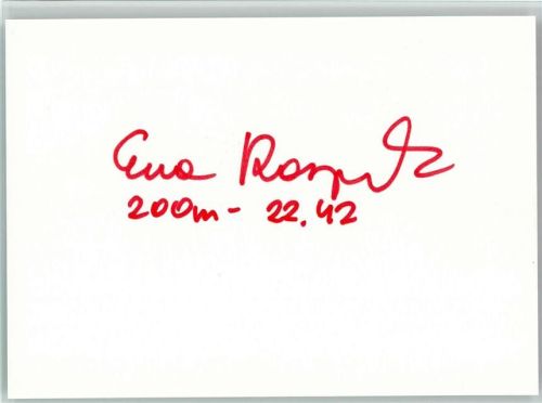 200 m Lauf - 22,42 Sekunden Original Autogramm kein Foto, keine Ansichtskarte
