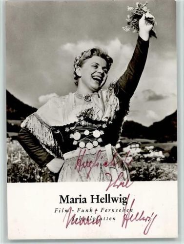 Maria Hellwig Original Autogramm - Trachten